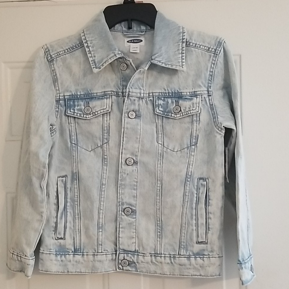 NWT Acid wash denim jacket